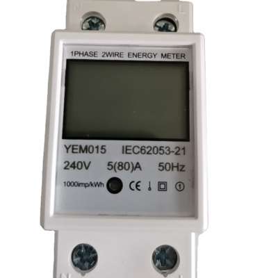 single phase cheapest 2 Poles din rail digital meter with RS485