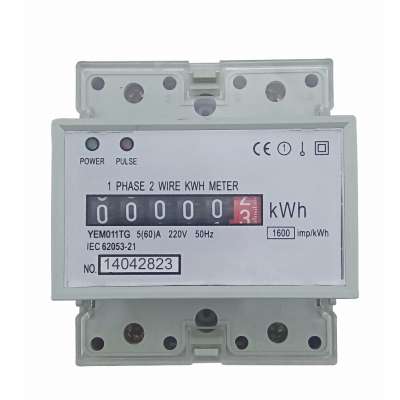 Single phase din rail electronic analog energy meter