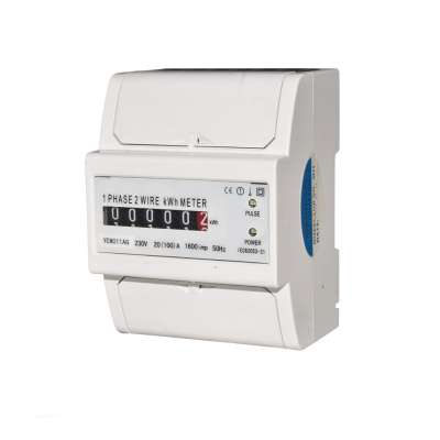 Din Rail Single Phase Digital 100A Power Energy Meter