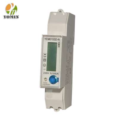 IEC standard LCD And Analog Display Type Single Phase Din Rail Energy Meter